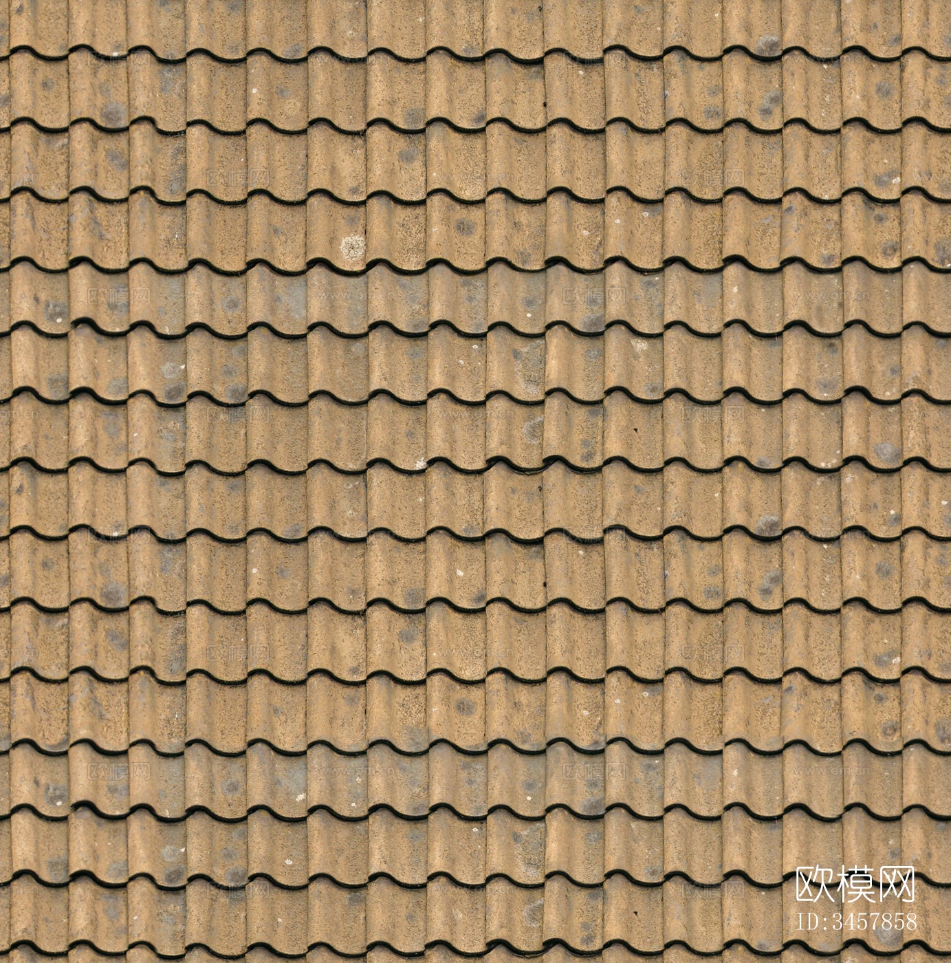 黄瓦 红色屋面瓦片 陶土瓦片 中式瓦片