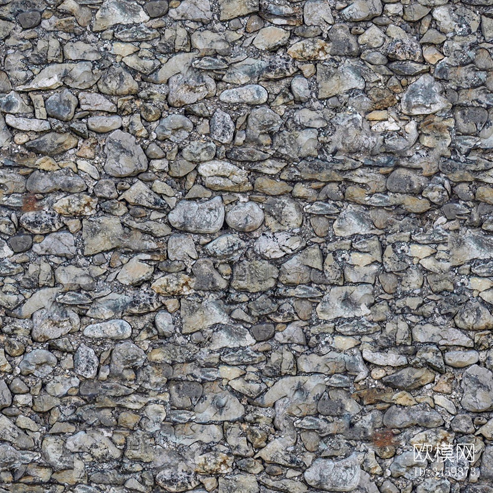 无缝做旧破损室外建筑岩石材墙砖墙面下载