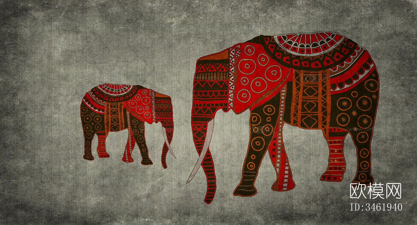 红色大象壁纸下载