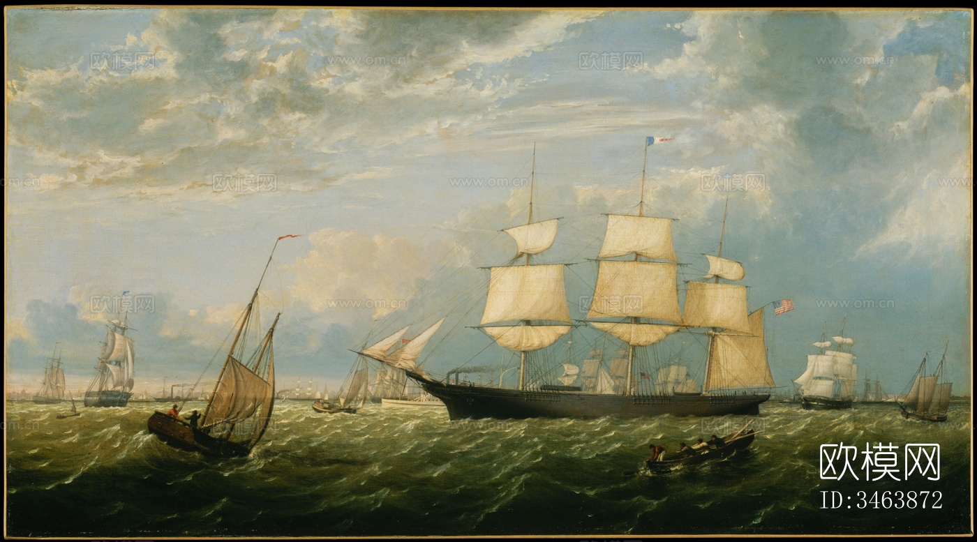 帆船 油画 世界著名画家作品下载