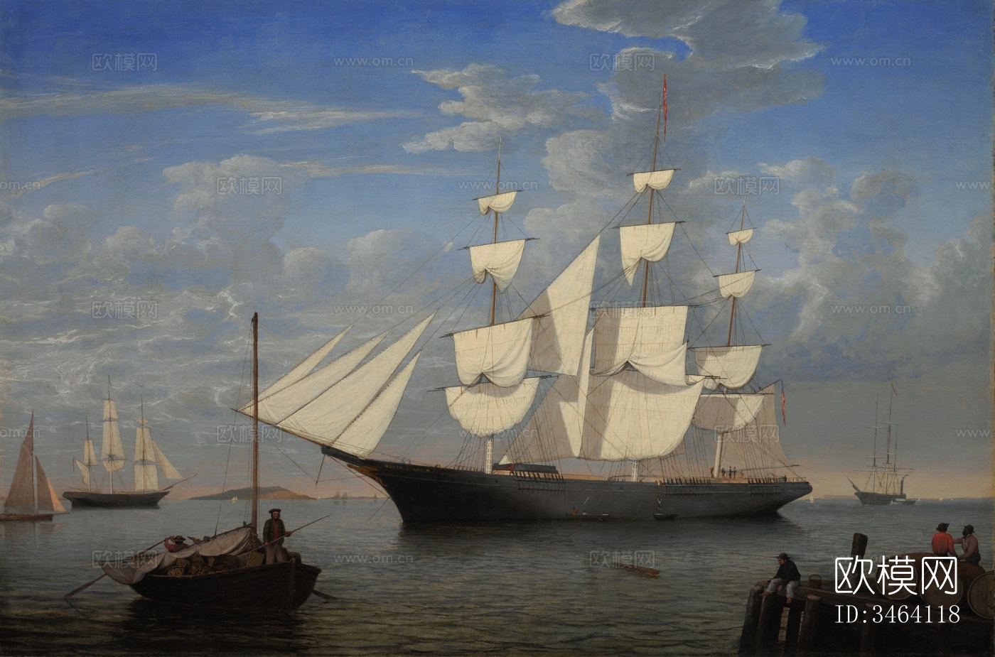 帆船 油画 世界著名画家作品下载