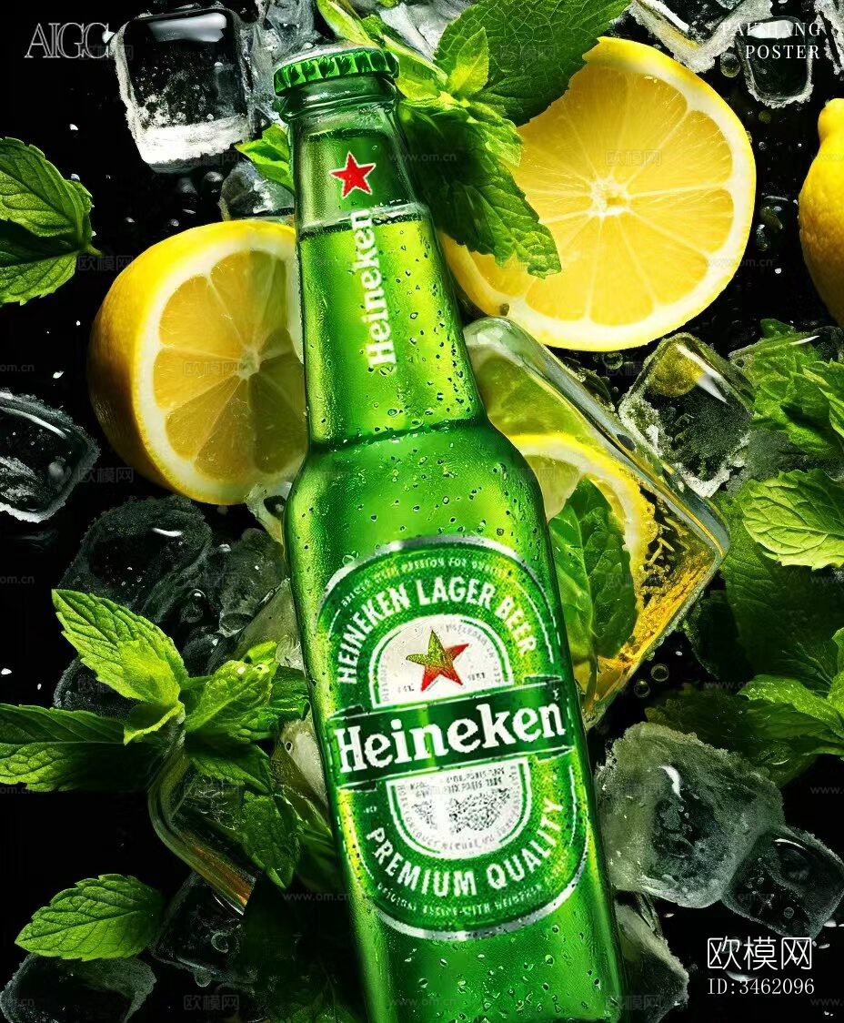 啤酒海报贴图下载