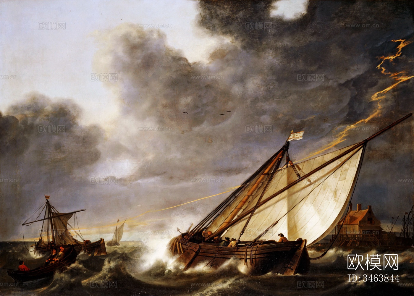 帆船 油画 世界著名画家作品下载