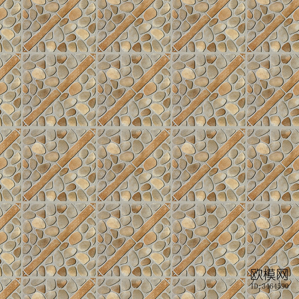 无缝花岗岩石材几何拼花地砖人行道路地面广场铺贴下载