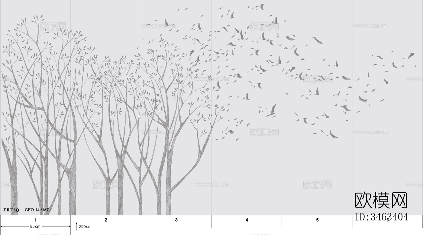 国外手绘植物壁纸壁画下载