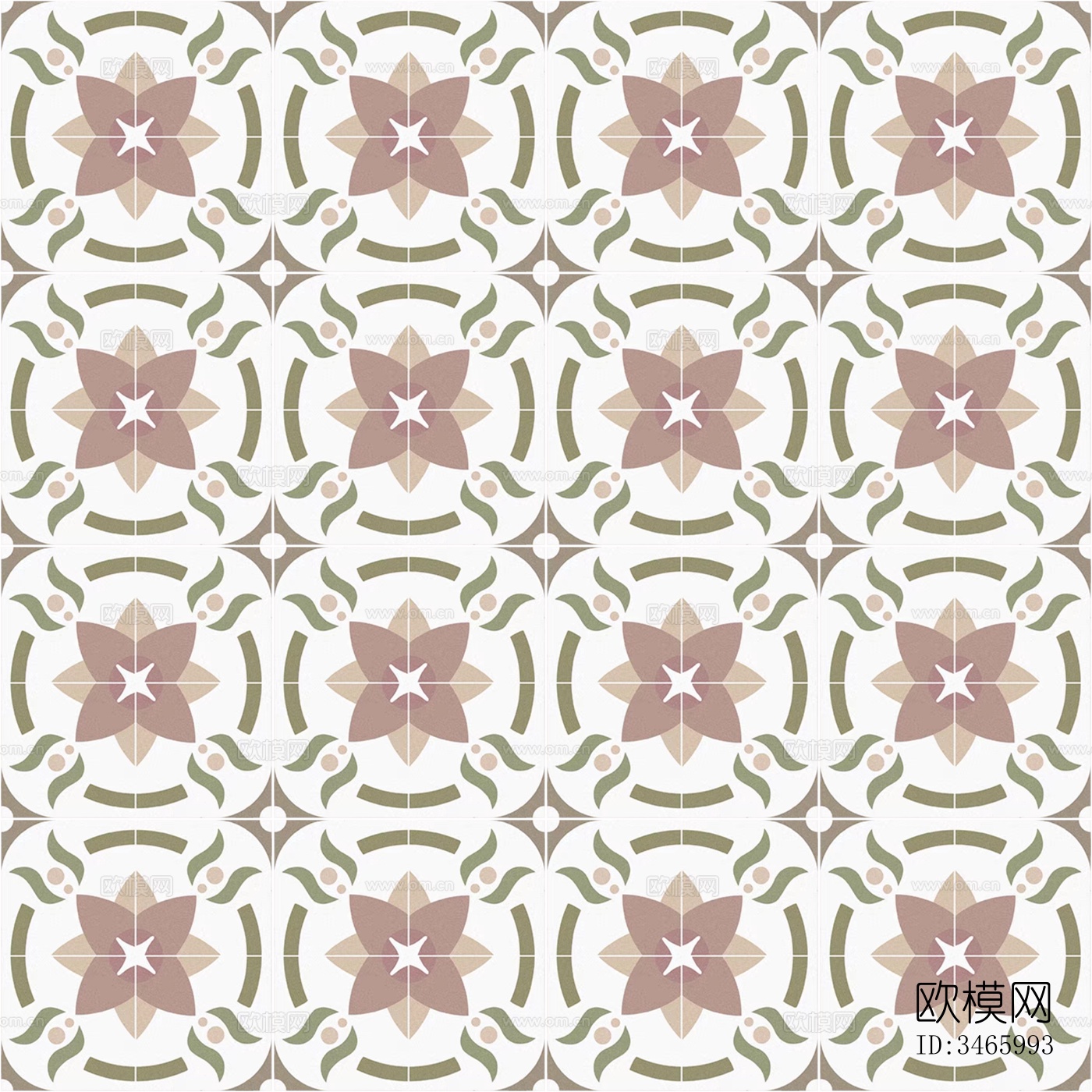 复古风石材拼花 拼花瓷砖 小花砖下载