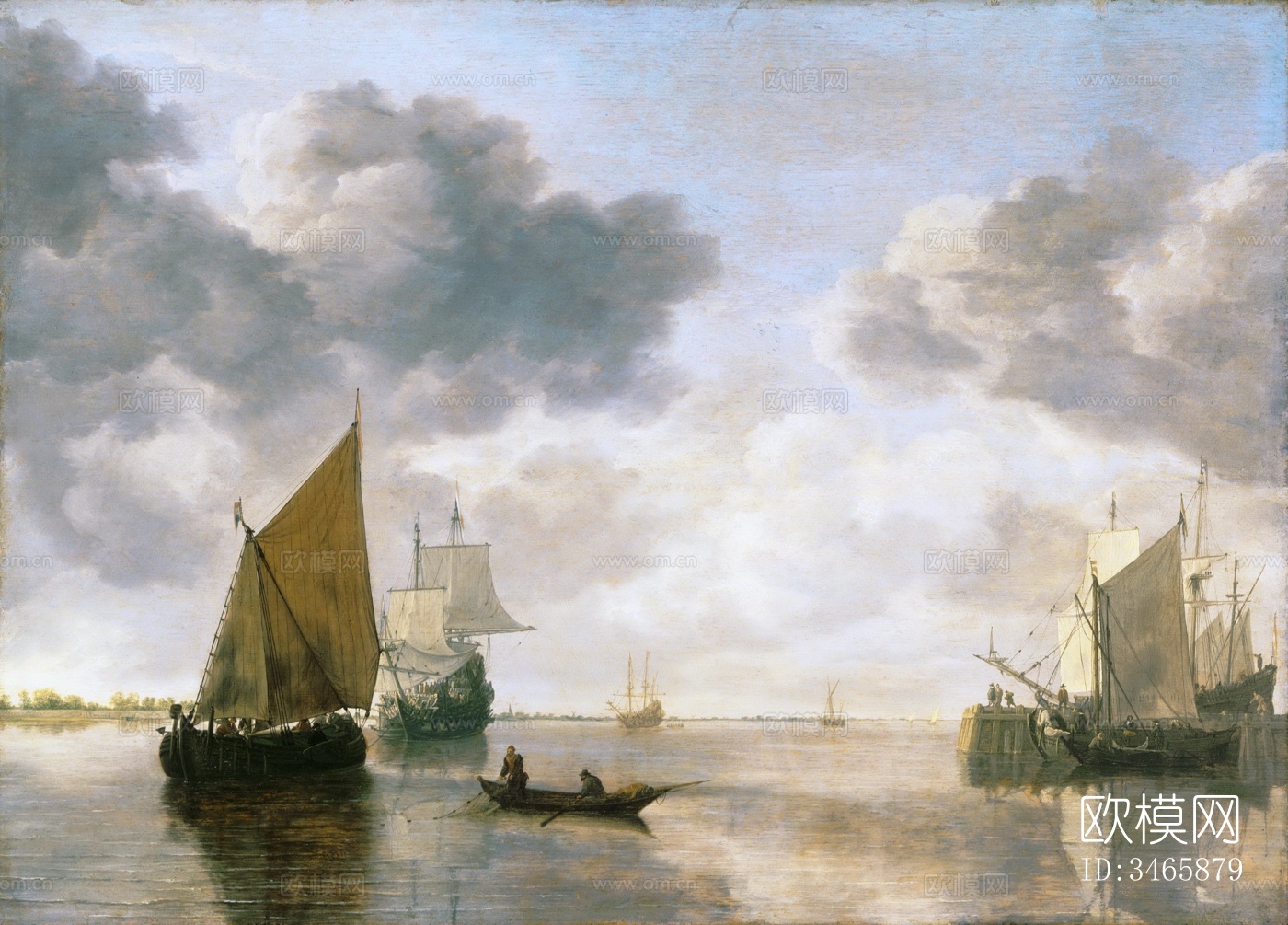 帆船 油画 世界著名画家作品下载