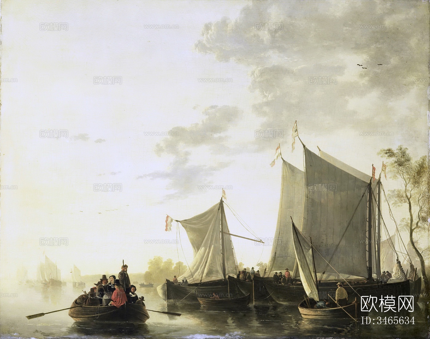 帆船 油画 世界著名画家作品下载