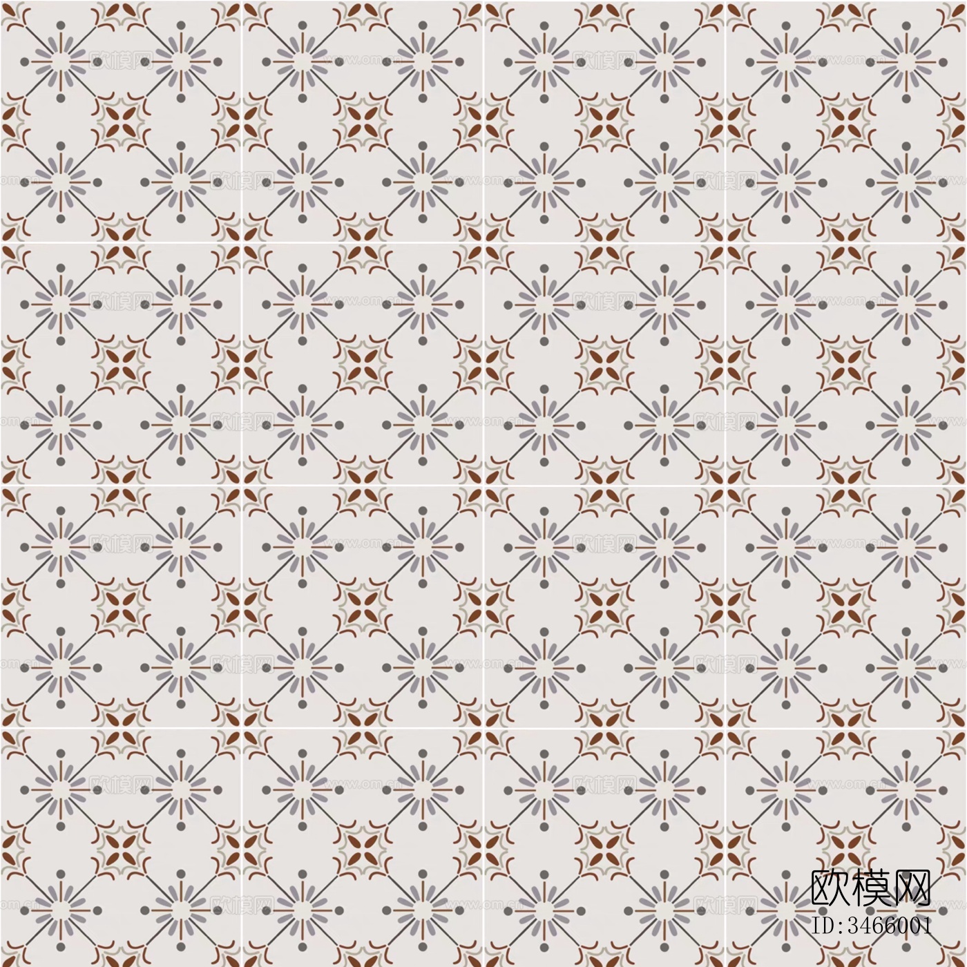 复古风石材拼花 拼花瓷砖 小花砖下载