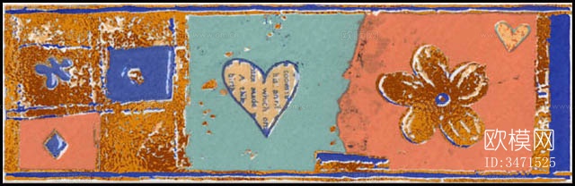 无缝复古分缝瓷砖仿古砖墙砖腰线波打线踢脚线下载