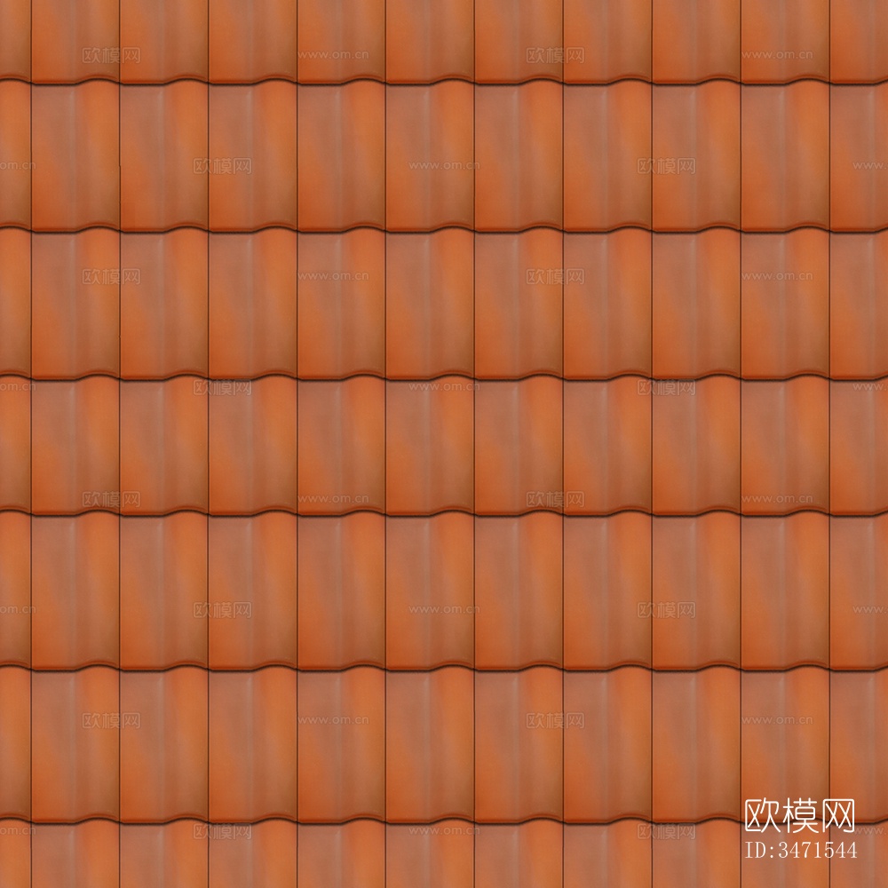 无缝别墅建筑屋顶陶土陶瓷瓦片下载