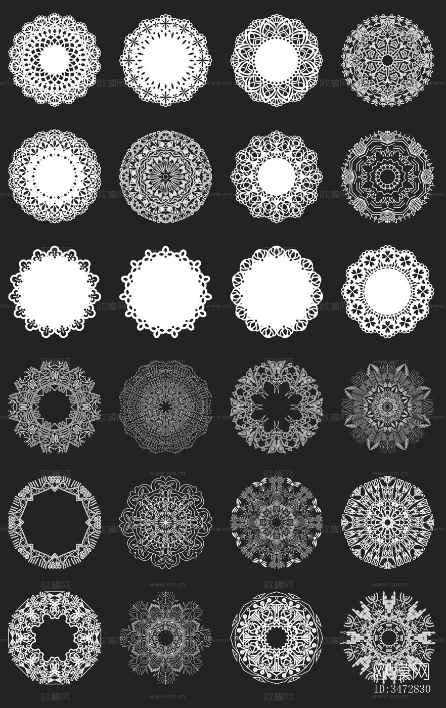 高精度蕾丝边花纹图样下载