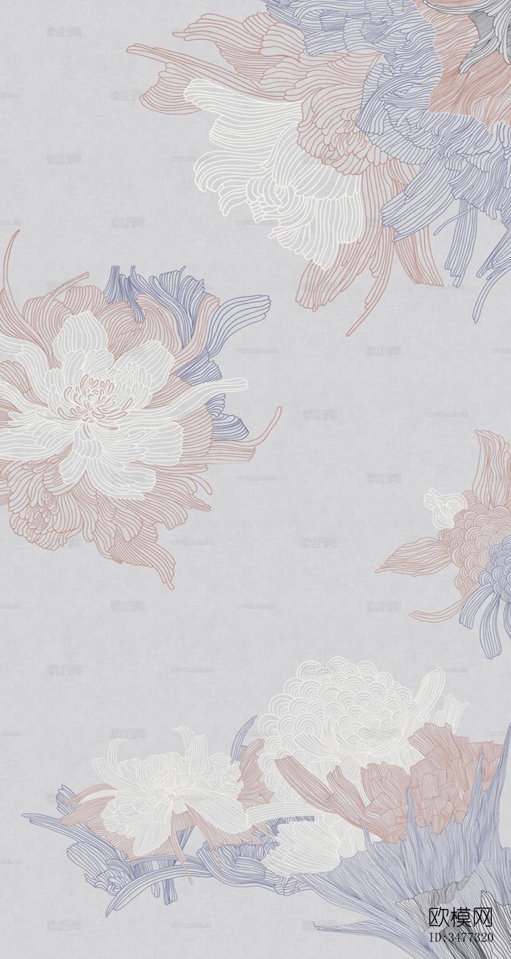 荷花地毯中式地毯下载