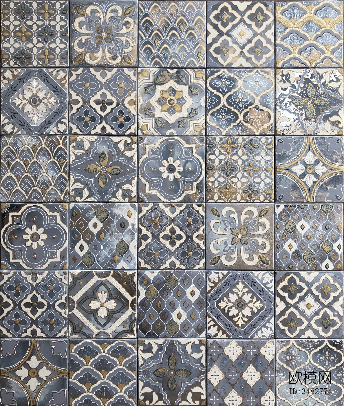 现代花砖下载