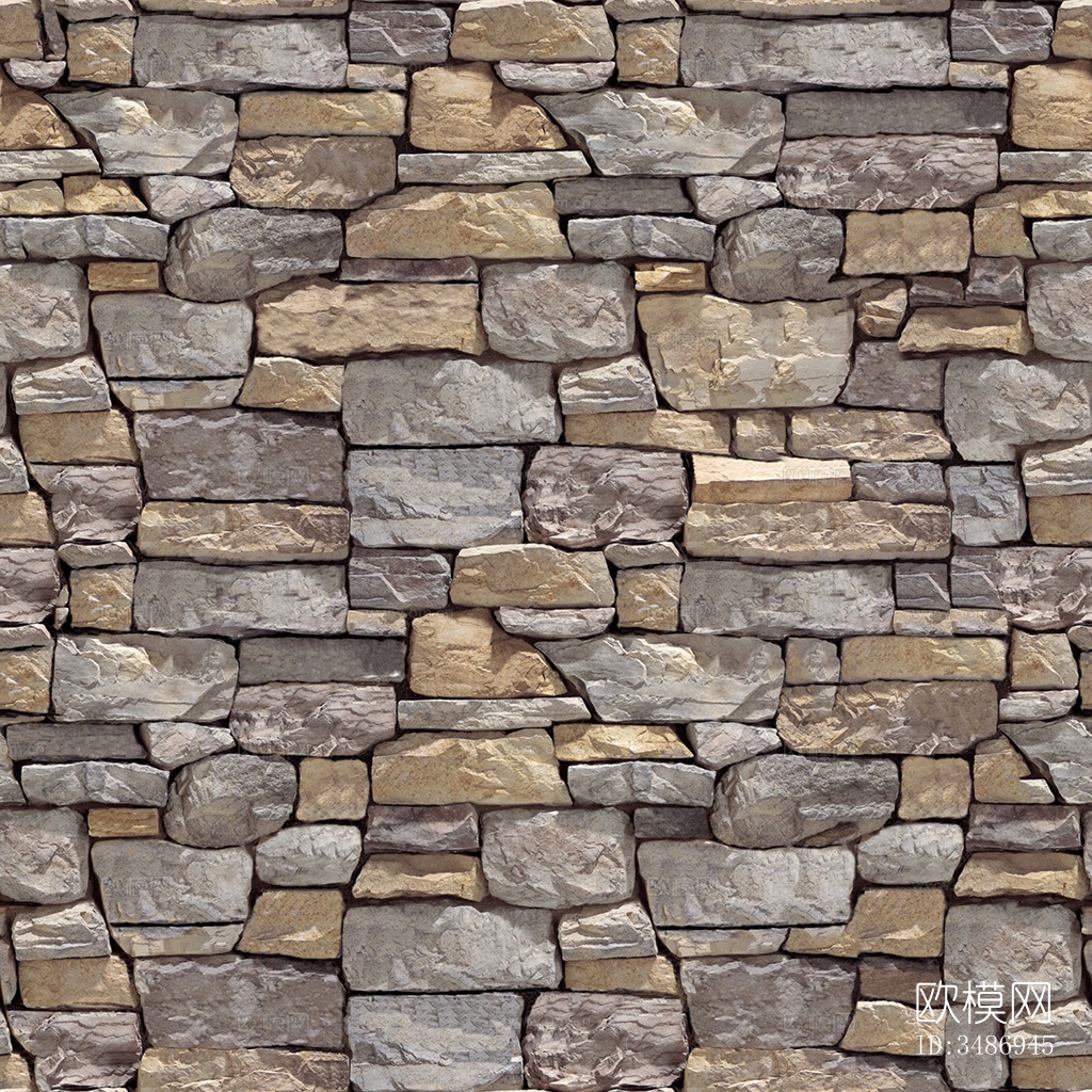 无缝米黄色室外建筑文化石材花岗岩瓷砖墙砖墙面下载