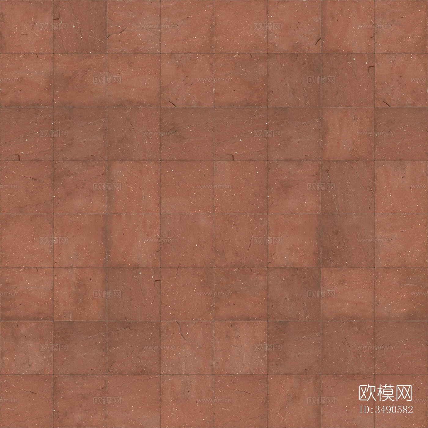 现代新中式仿古砖 棕色仿古砖 水泥砖 石纹砖下载（渲染图5）