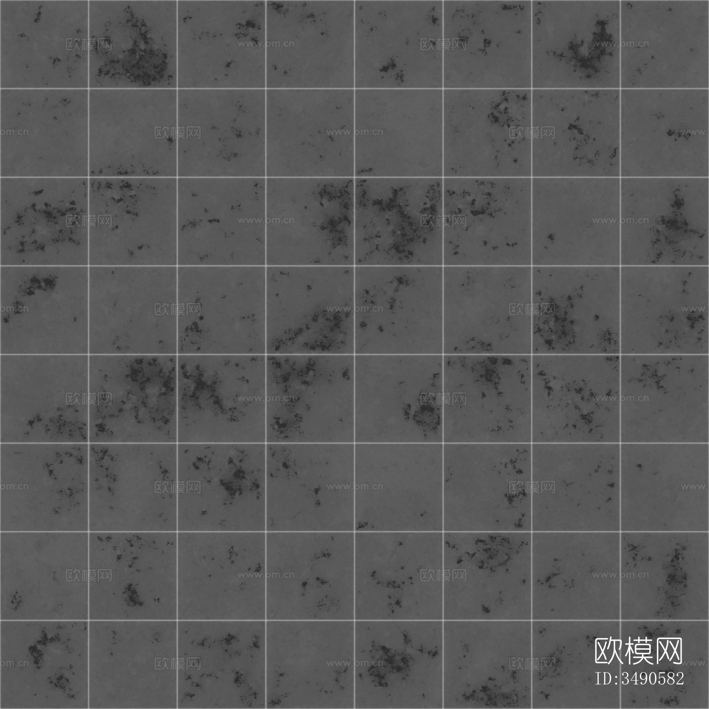 现代新中式仿古砖 棕色仿古砖 水泥砖 石纹砖下载（渲染图4）