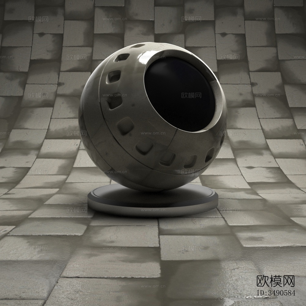 现代新中式大理石 灰色大理石材 岩板大理石 连纹大理石 瓷砖下载（渲染图7）