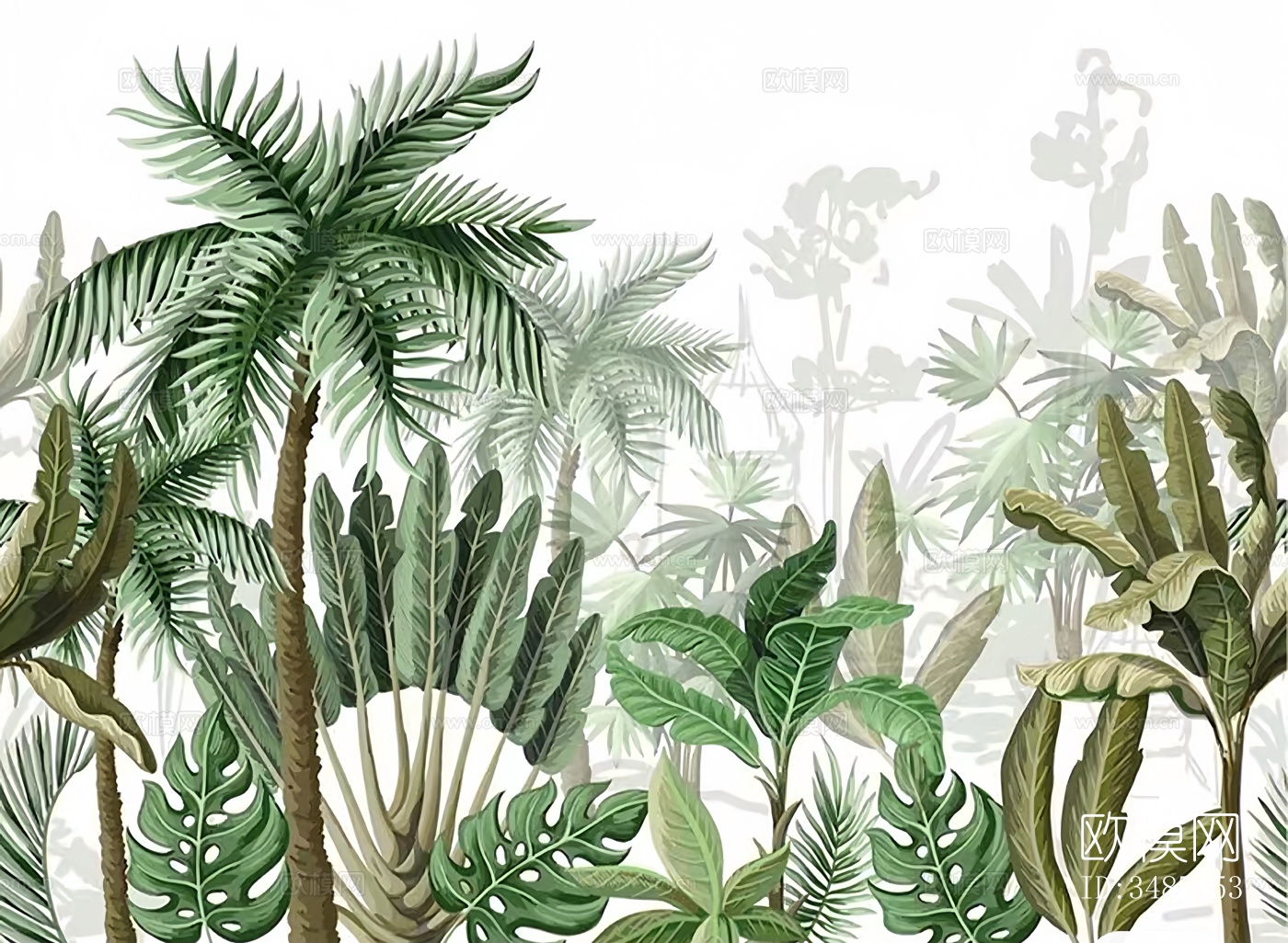 热带植物壁纸壁画