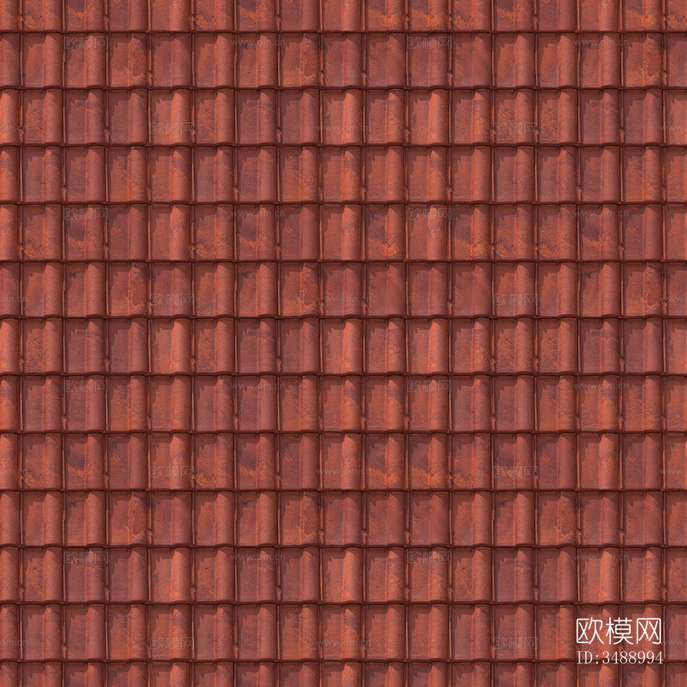 无缝别墅建筑屋顶陶土陶瓷瓦片下载