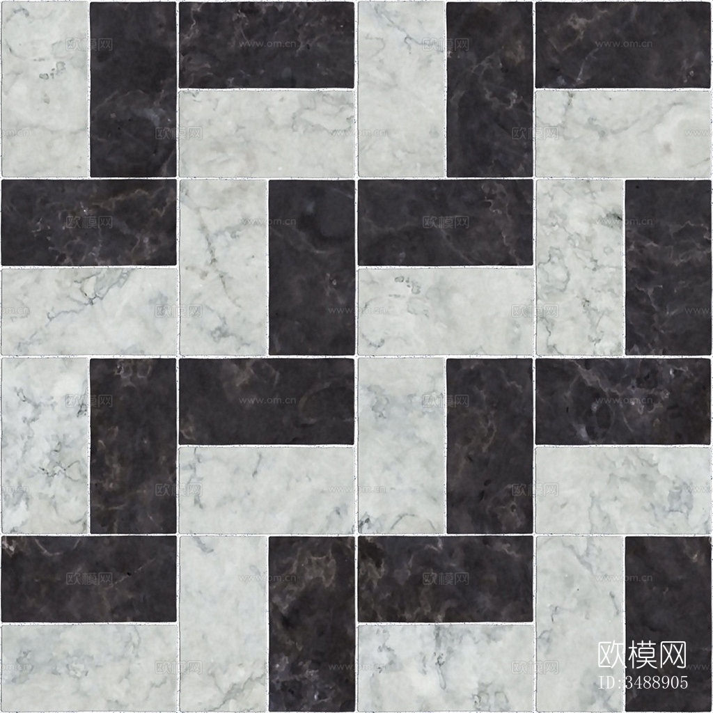 无缝现代黑色大理石石材几何拼接拼花图案瓷砖地砖墙砖下载