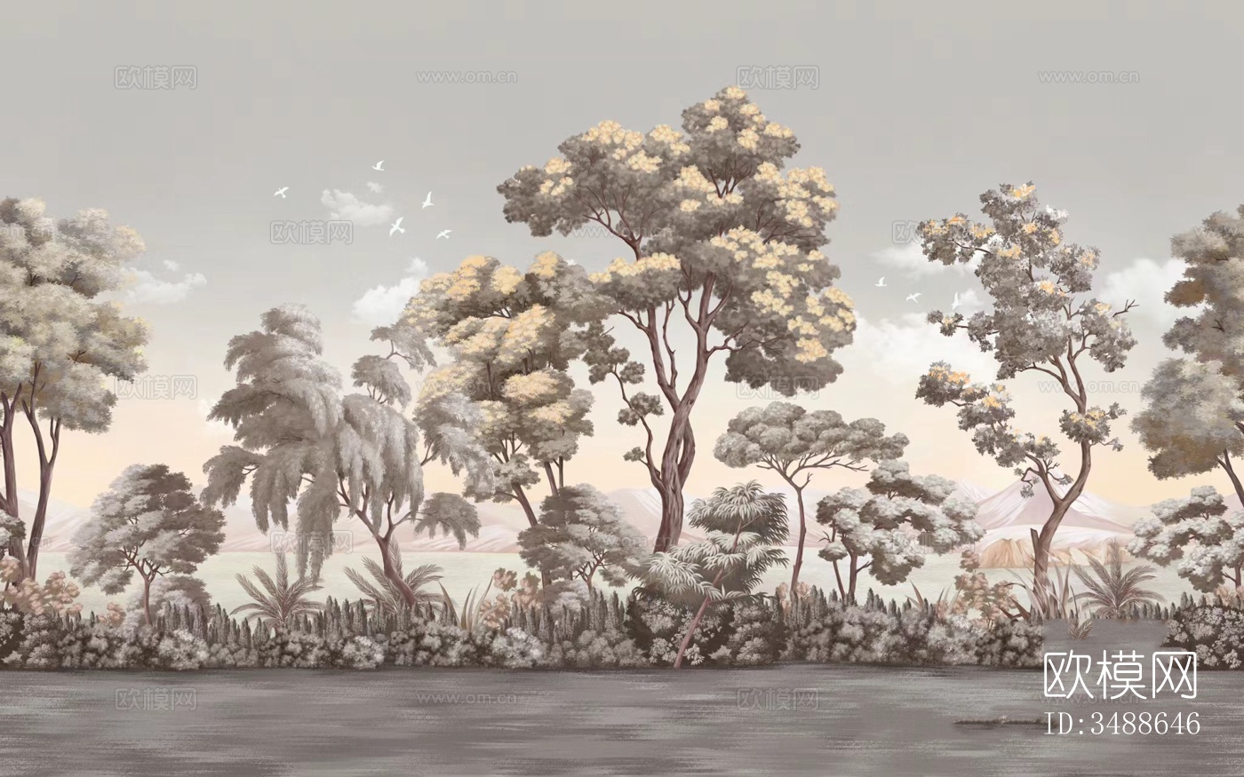 热带植物壁纸壁画