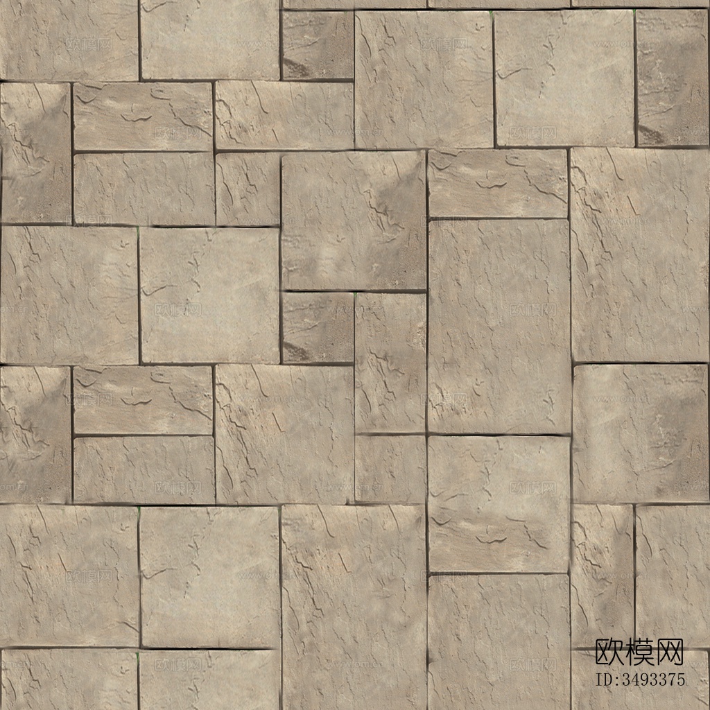 大小错拼文化石墙面贴图下载