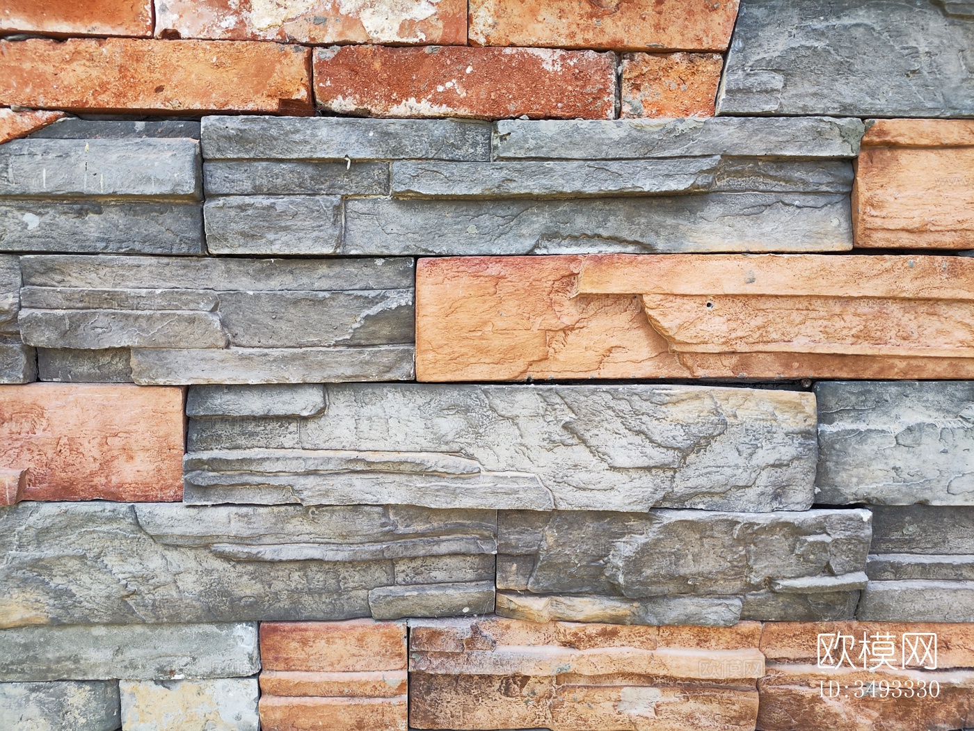 新中式文化石强贴图下载