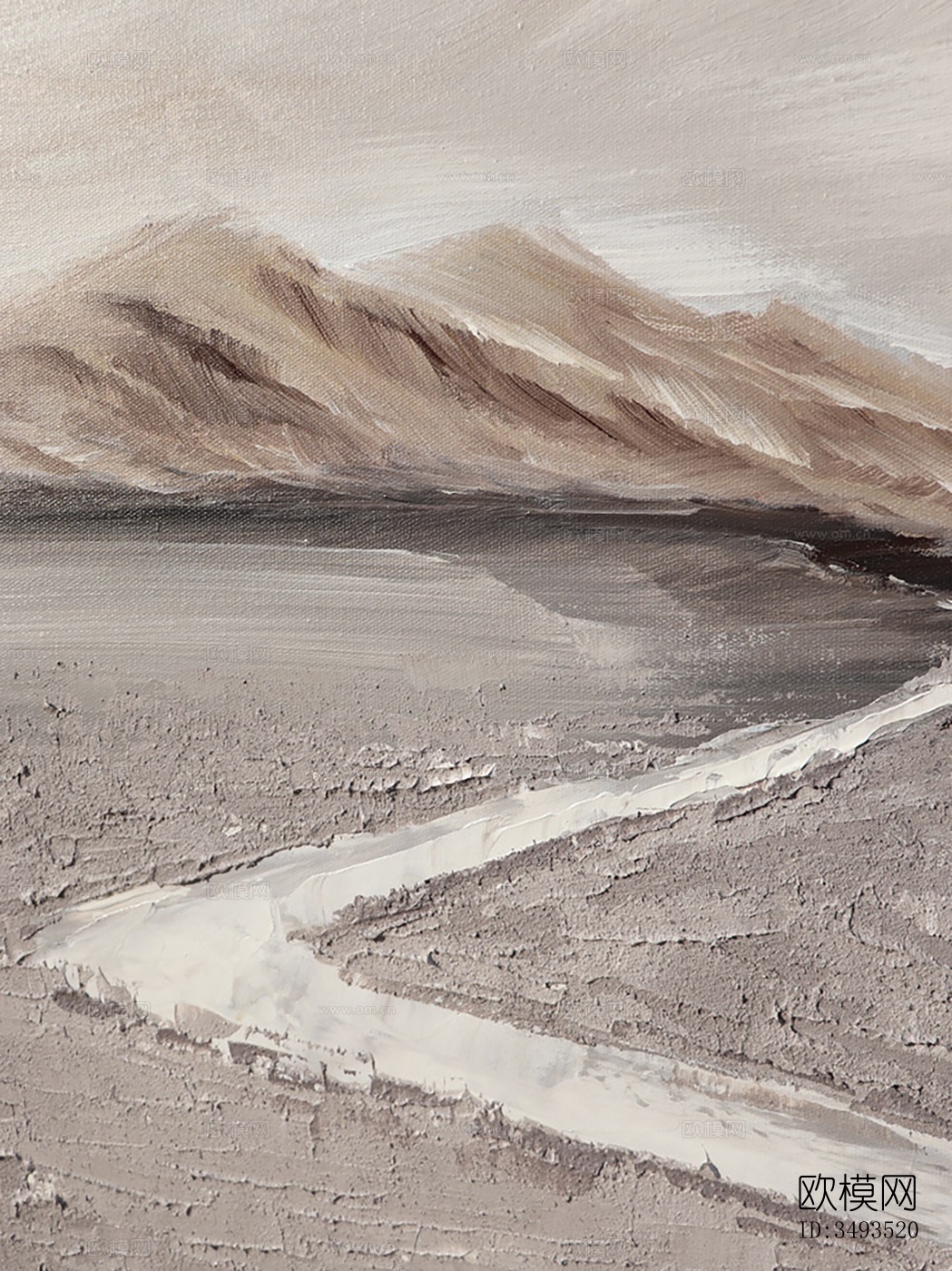 诧寂风油画肌理装饰画贴图2下载