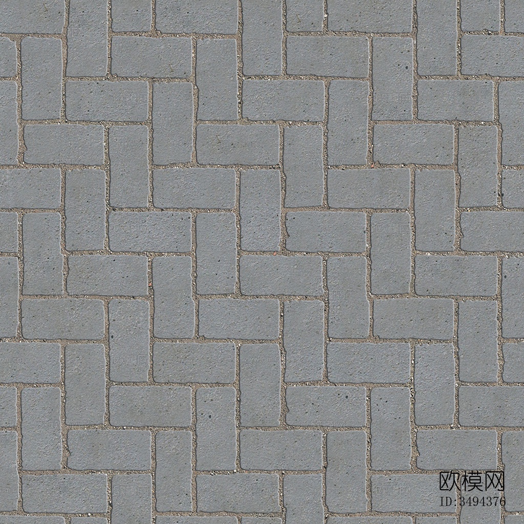 无缝人字纹拼花水泥地砖人行道路地面广场铺贴下载