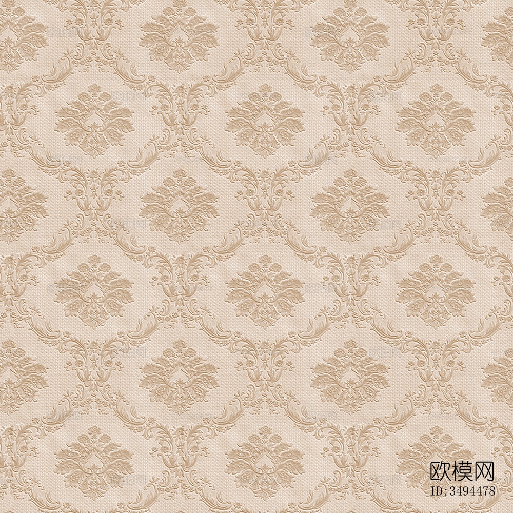 无缝米色欧式法式古典花纹壁纸壁布墙布下载