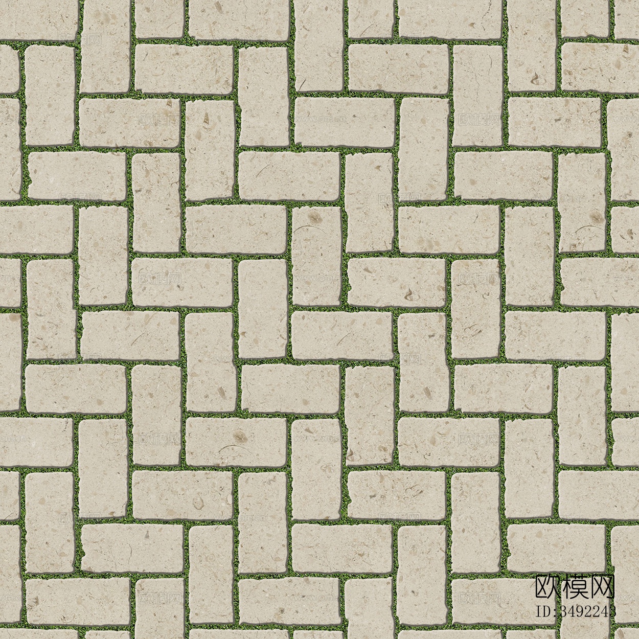 无缝公园透水砖草坪砖植草砖停车位铺装铺路下载
