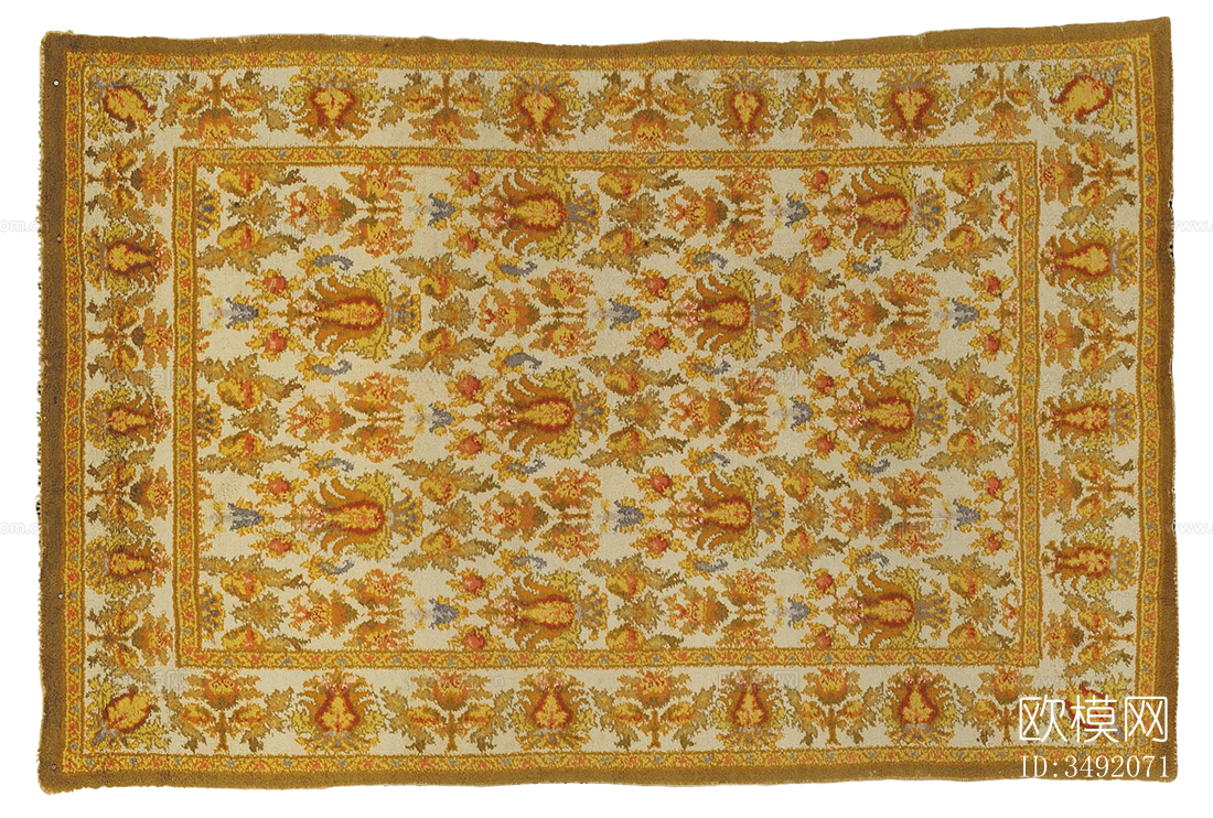 免扣欧式古典复古做旧中古地毯下载