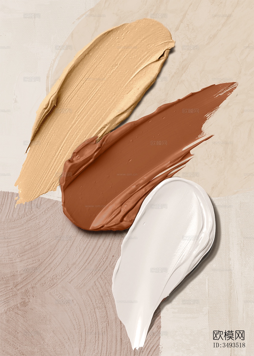 诧寂风油画肌理装饰画贴图下载