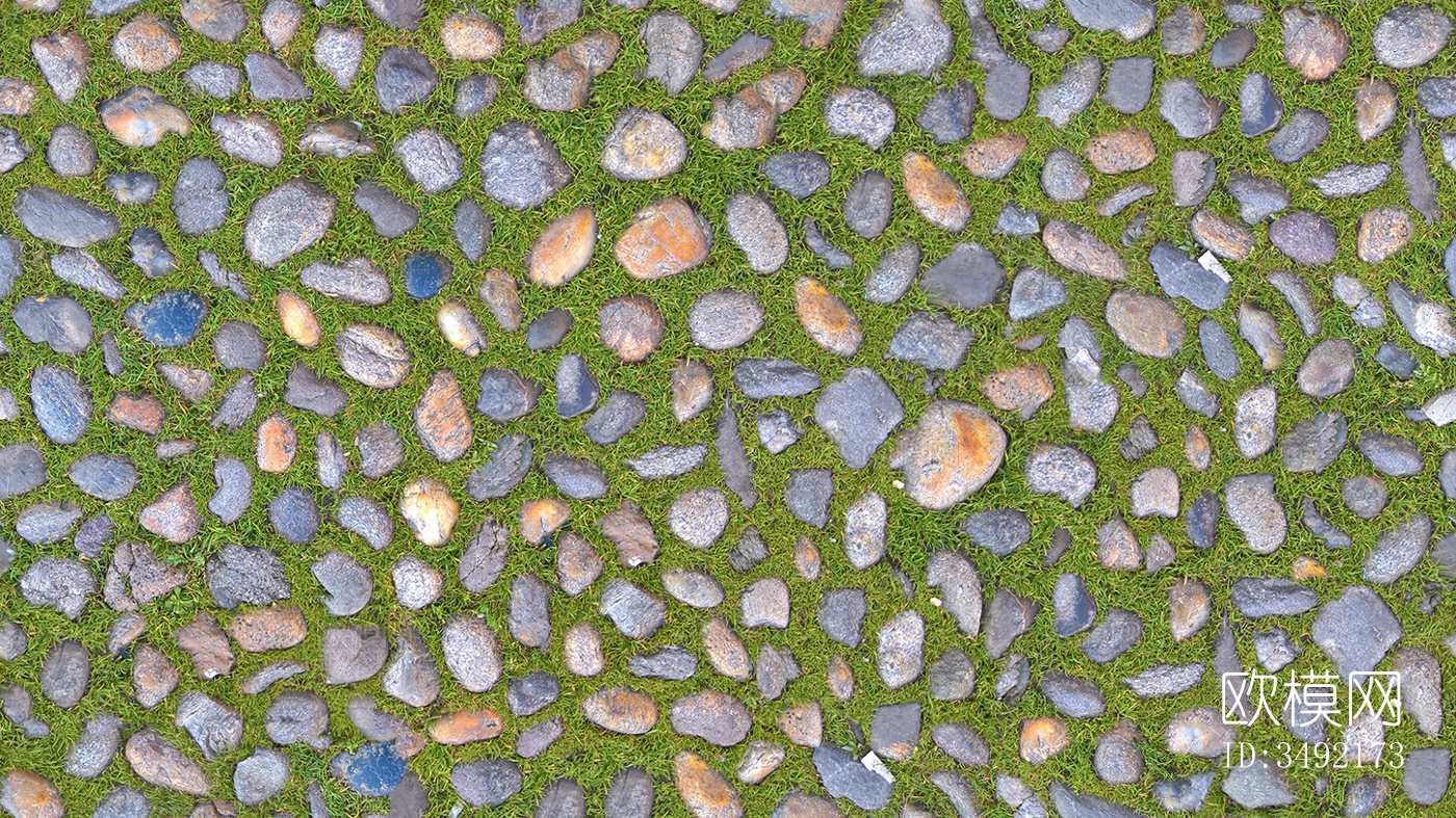 无缝鹅软石拼花地砖人行道路地面街道广场铺贴下载