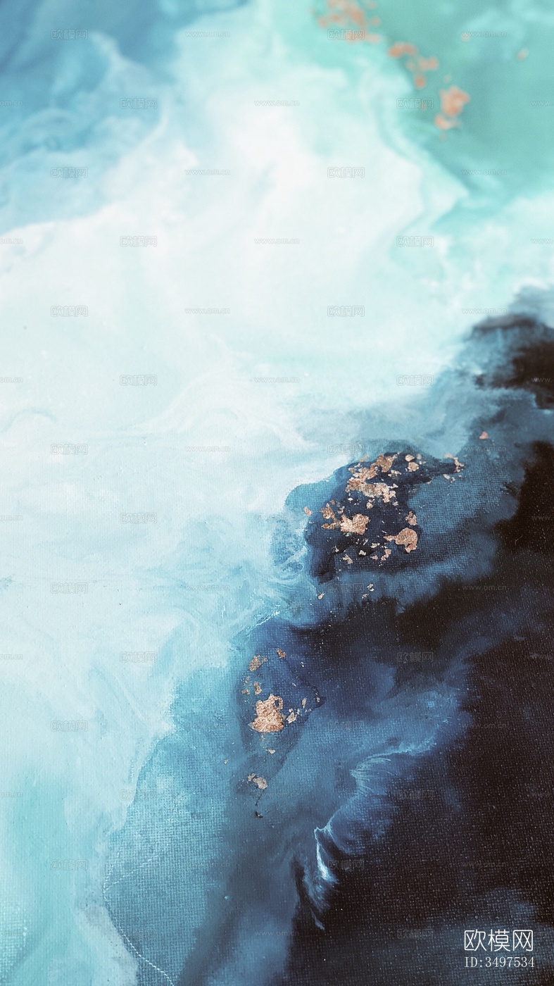 现代简约抽象油画肌理装饰画贴图下载