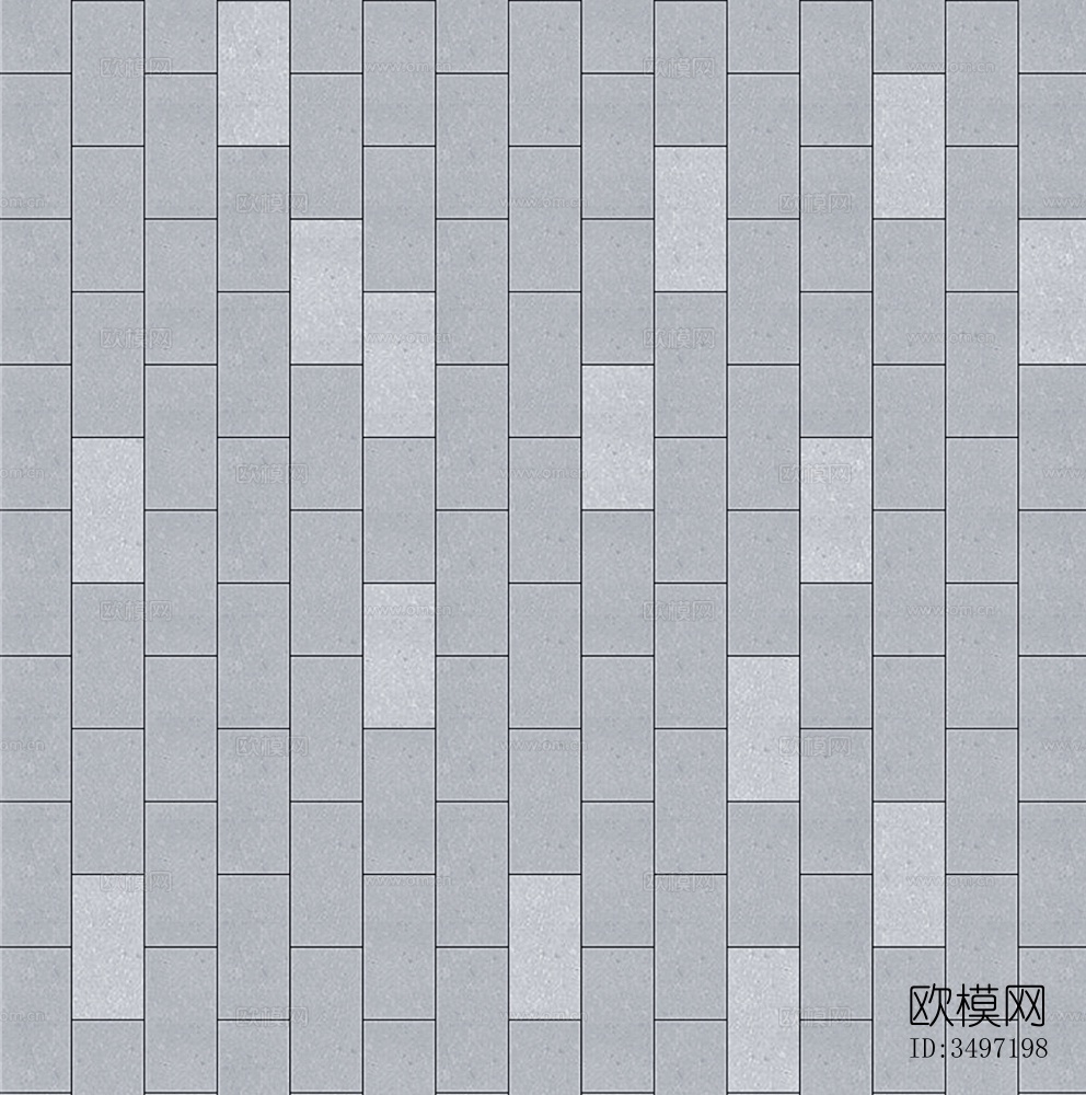 灰色花岗岩错缝砖 景观铺装工字砖下载