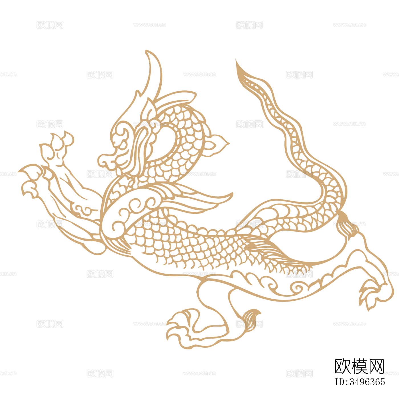 高清免扣 古代龙纹 复古图案 图腾 龙凤下载