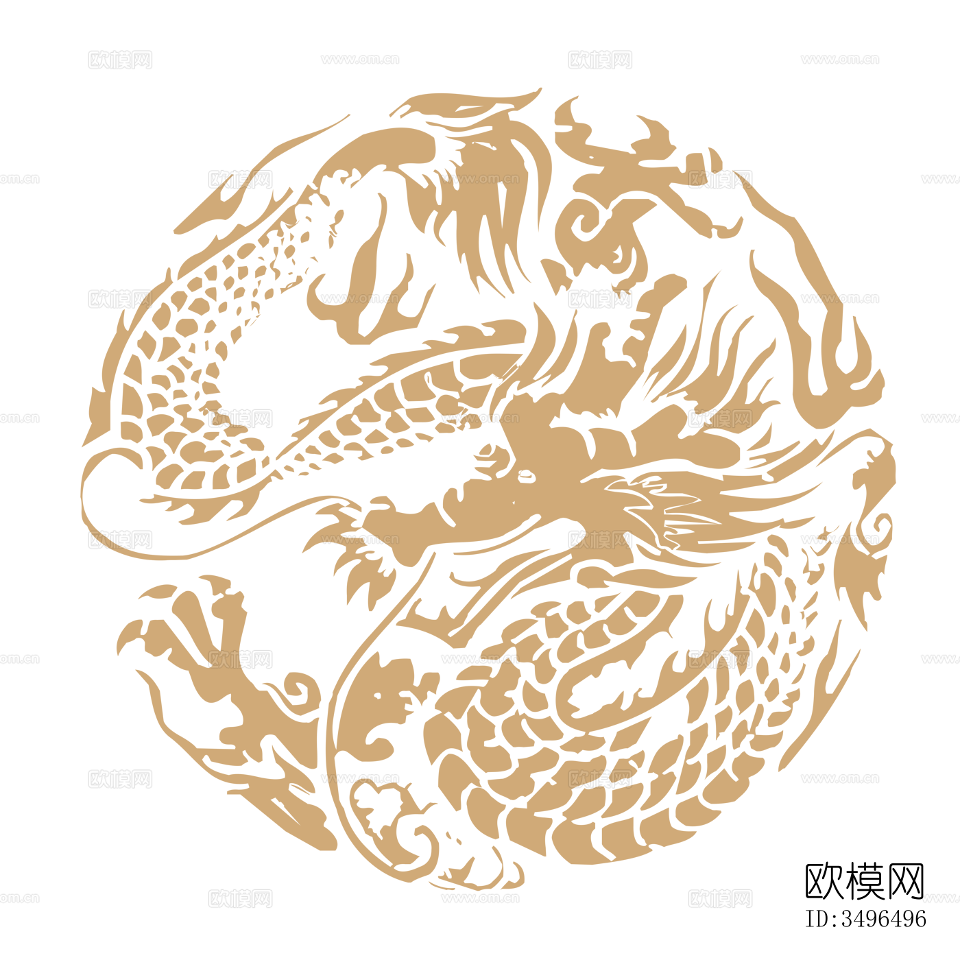 高清免扣 古代龙纹 复古图案 图腾 龙凤下载