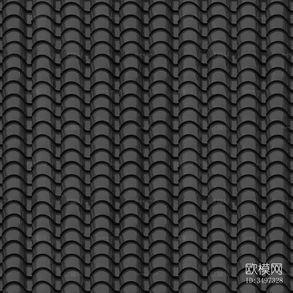 古建屋顶瓦片 陶土瓦 琉璃瓦 树脂瓦 水泥瓦 灰色中式屋顶瓦