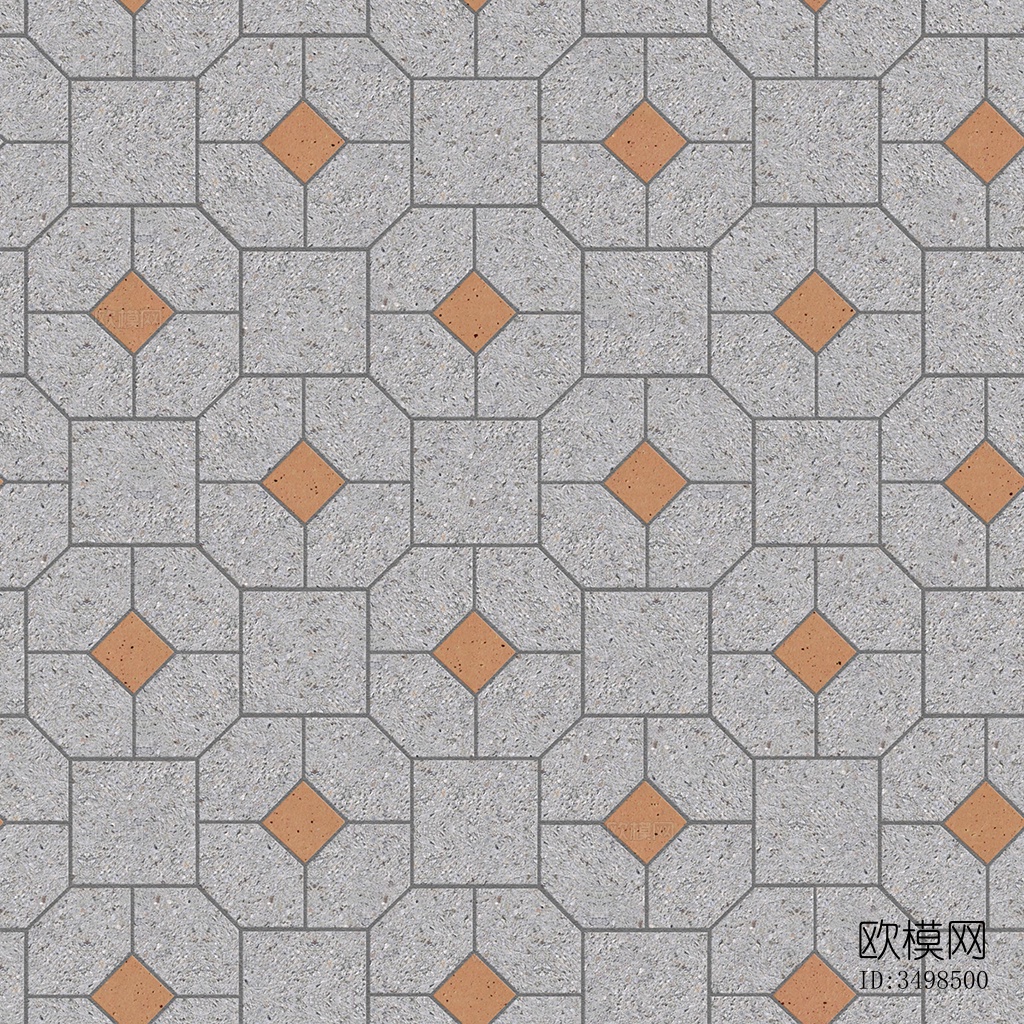无缝灰色水泥拼花地砖人行道路地面广场铺贴下载