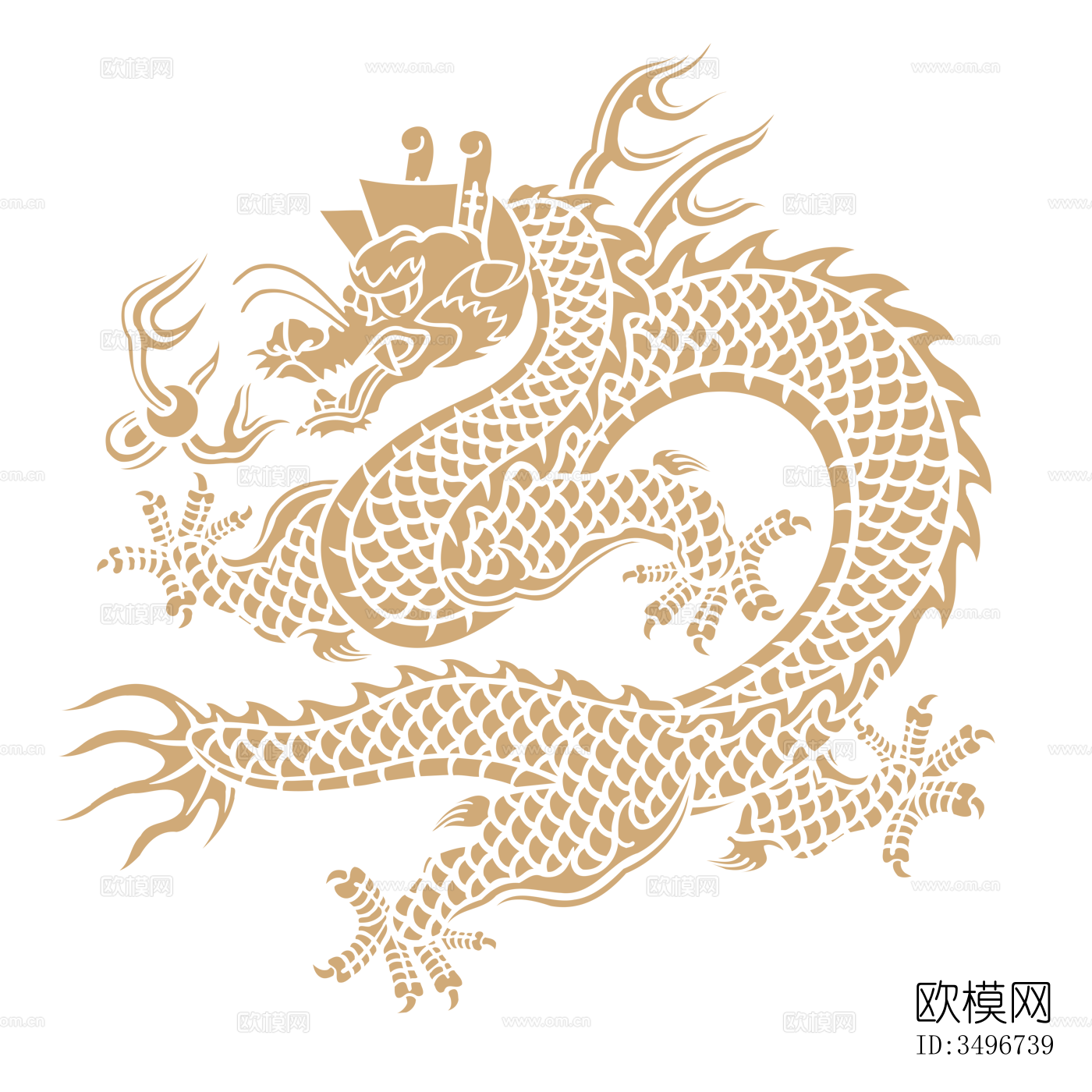 高清免扣 古代龙纹 复古图案 图腾 龙凤下载