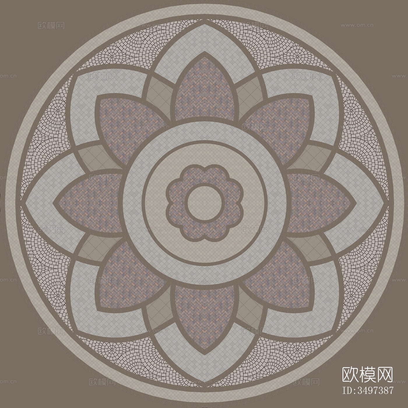 室外广场圆形拼花下载