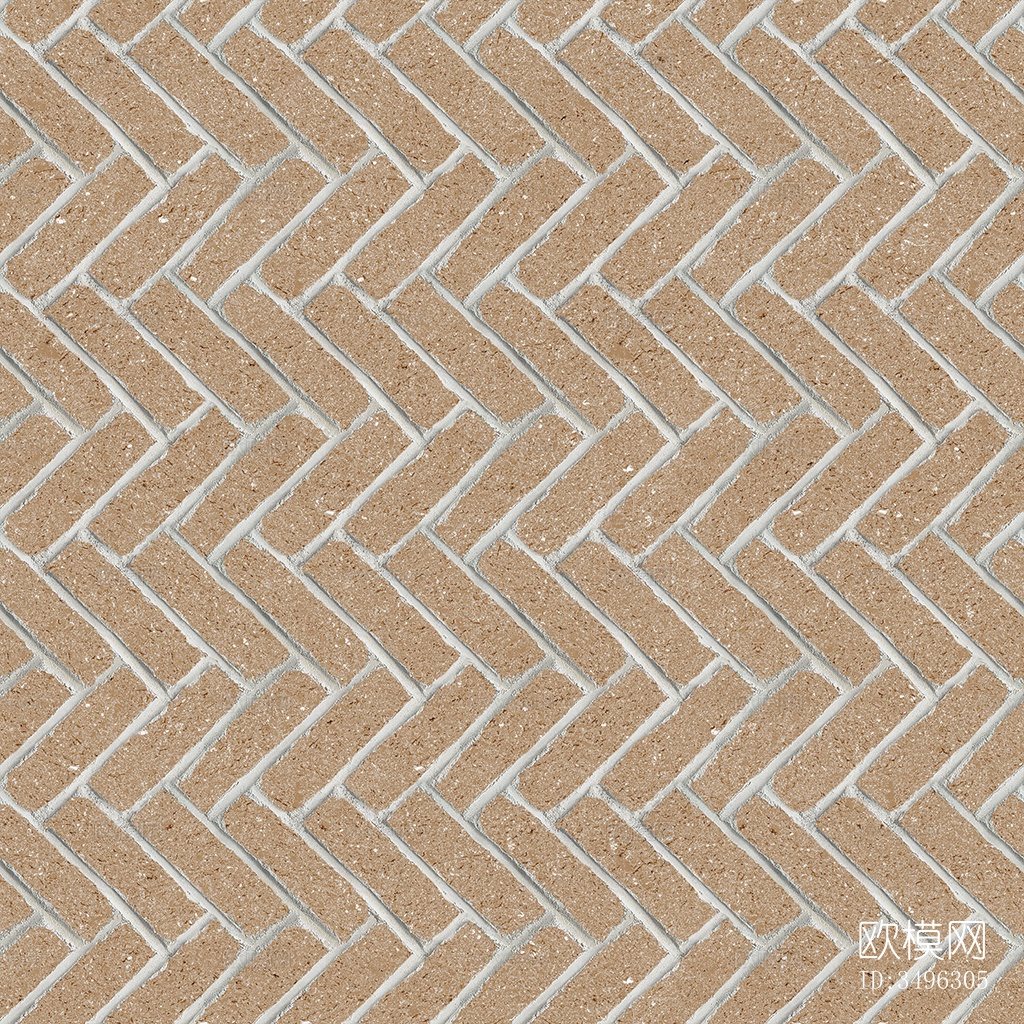 无缝人字纹拼花水泥地砖人行道路地面广场铺贴下载