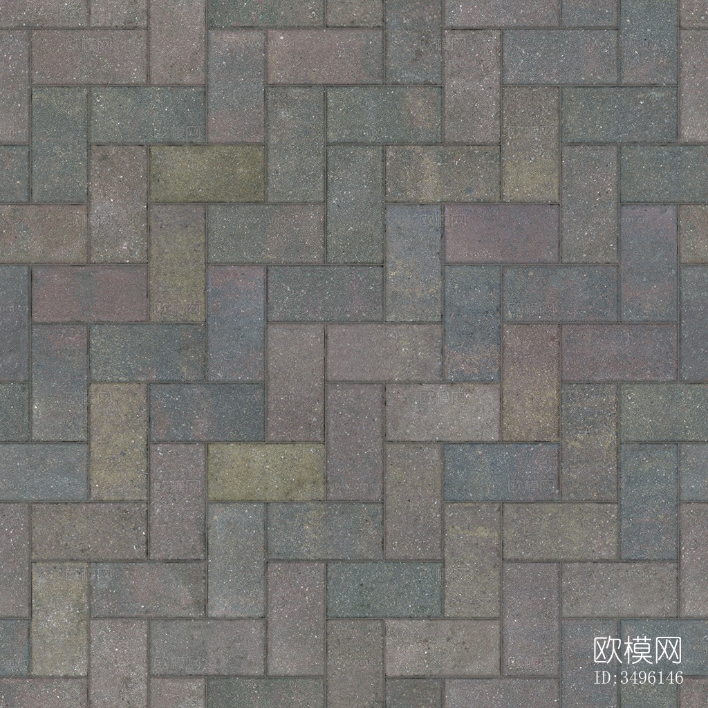 无缝人字纹拼花水泥地砖人行道路地面广场铺贴下载