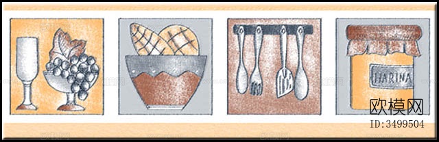 无缝复古分缝瓷砖仿古砖墙砖腰线波打线踢脚线下载