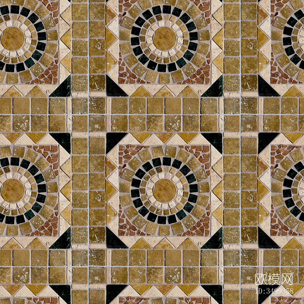 无缝石材马赛克拼花地砖人行道路地面广场铺贴下载