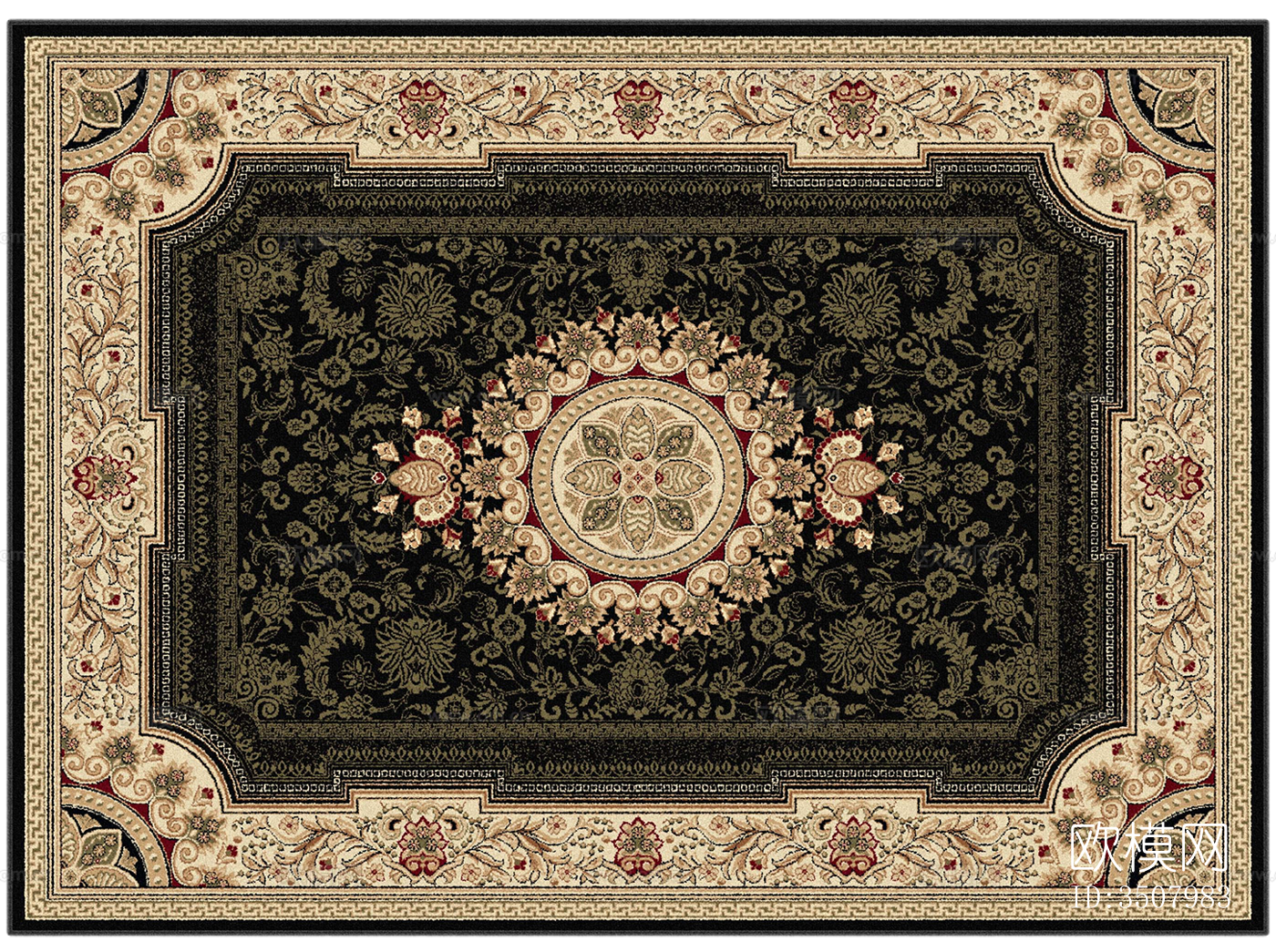 免扣欧式古典复古波斯地毯下载