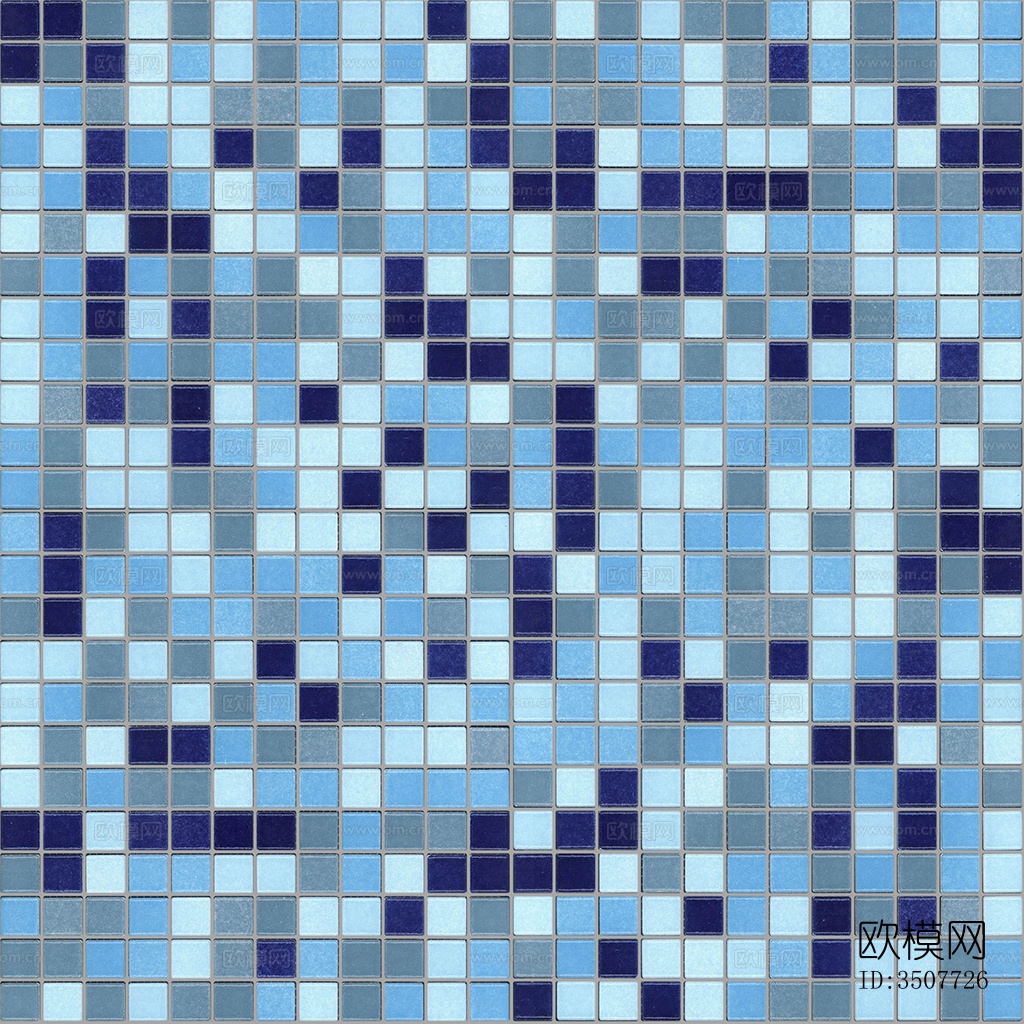 无缝浴室泳池蓝色马赛克瓷砖石材方格子砖拼花地砖墙砖瓷砖下载