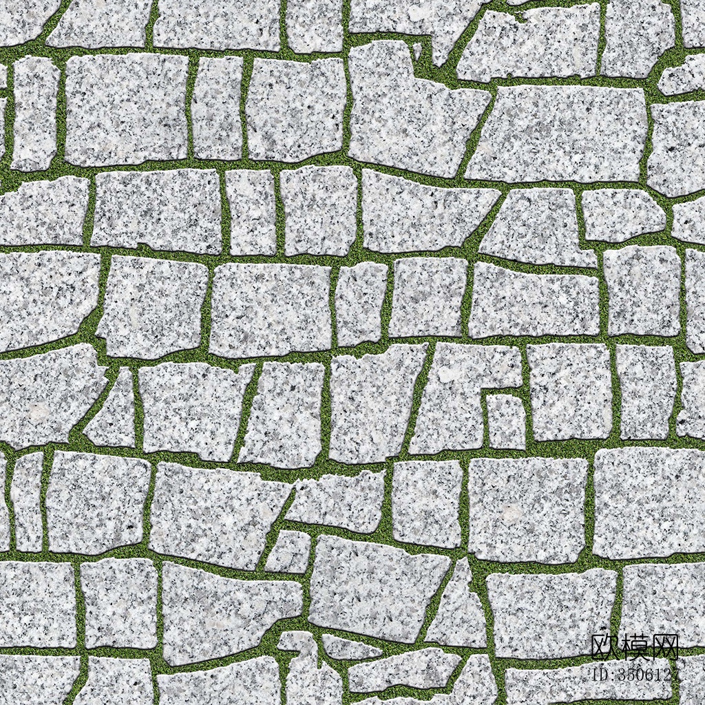 无缝不规则拼花石板地砖人行道路地面广场铺贴下载